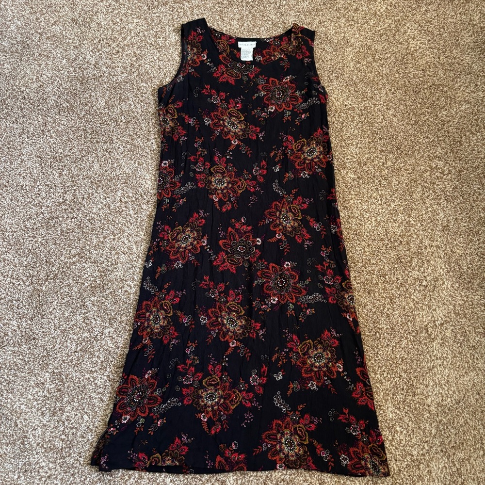 White Stag || Boho Vintage Floral 90s Style Midi Dress Size L